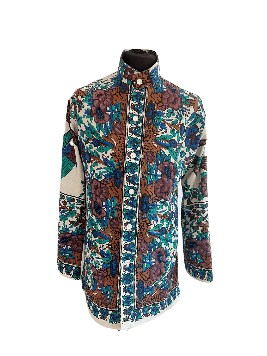 Tree of Life Kaftan Shirt Blue Green - Dream Dragon