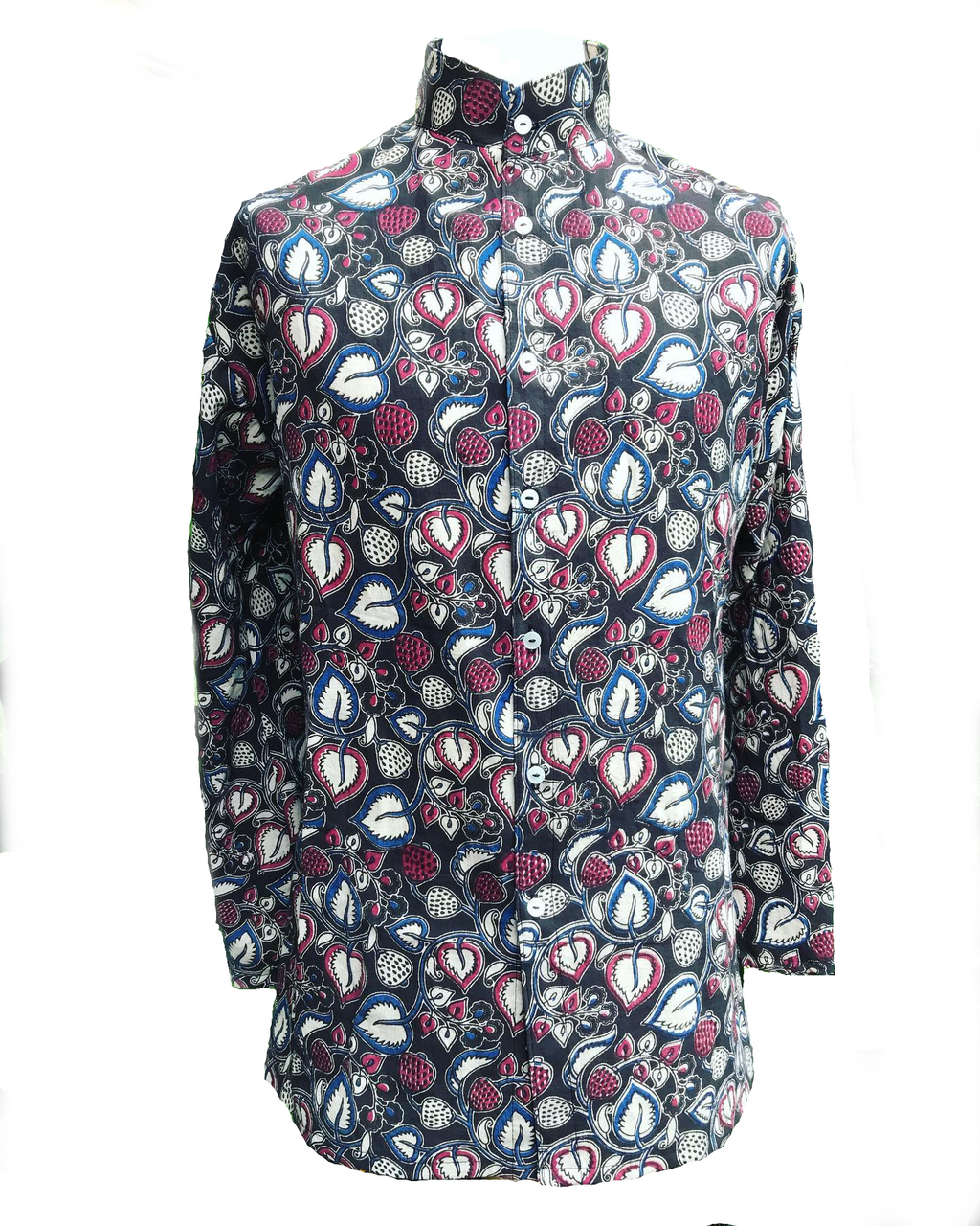 Psychedelic black kaftan shirt