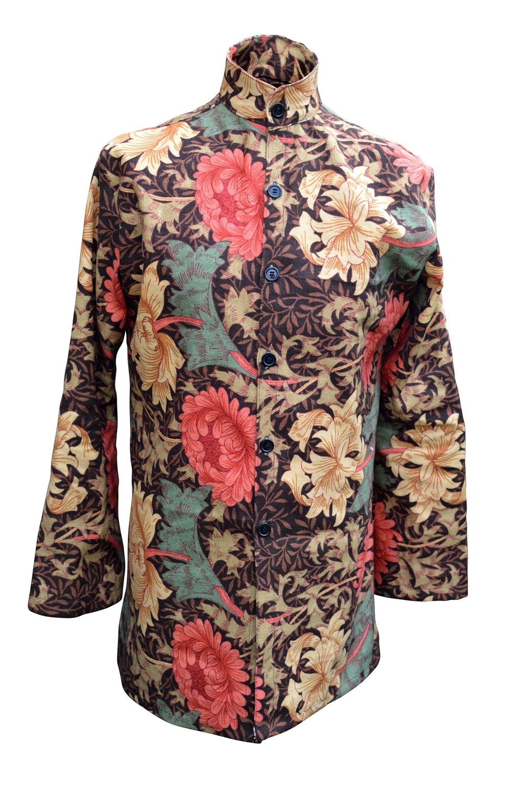 Vintage William Morris Chrysanthemum Gold Kaftan Shirt - Dream Dragon