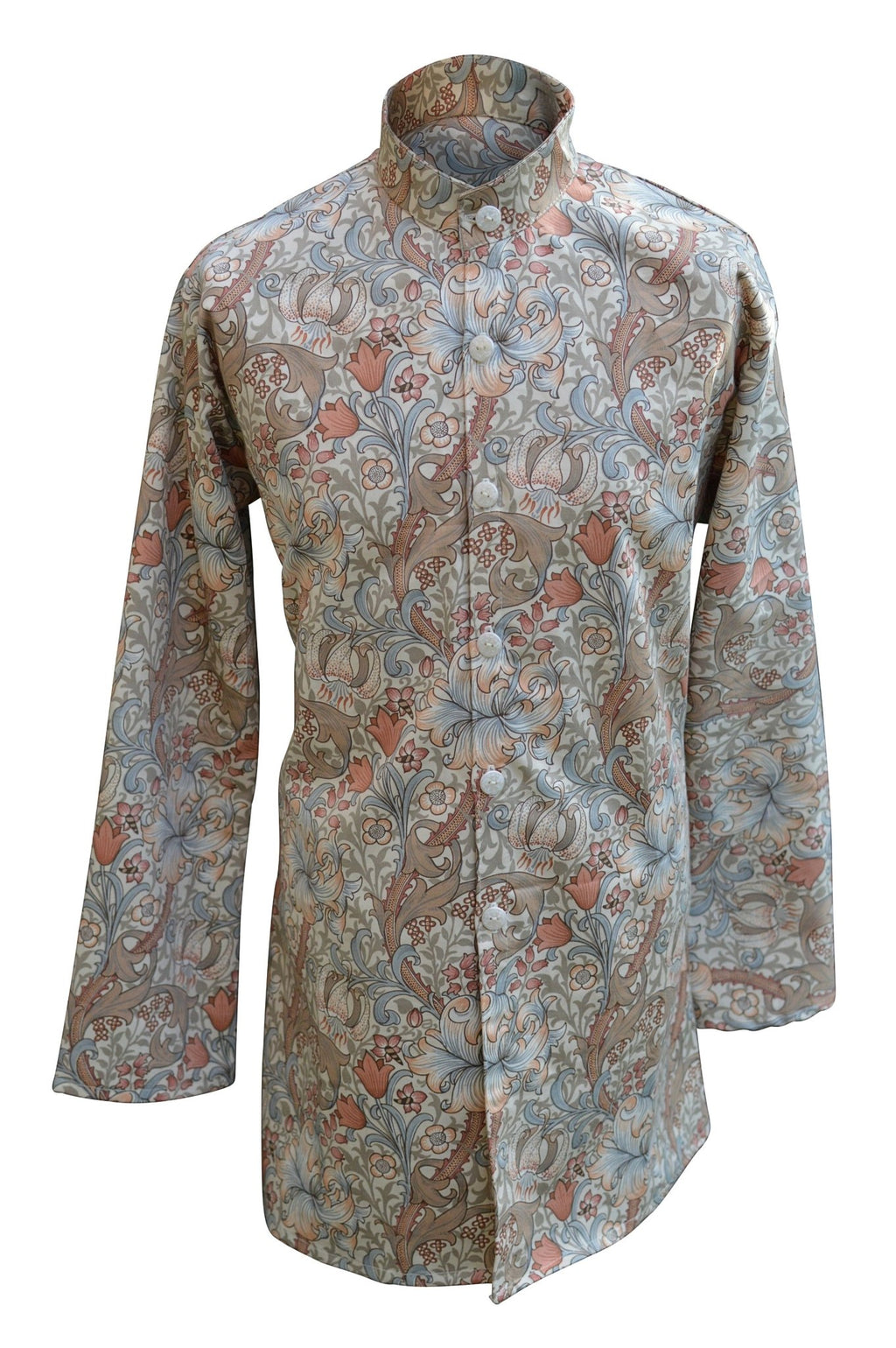 Vintage William Morris Golden Lily Minor Autumn Kaftan Shirt - Dream Dragon